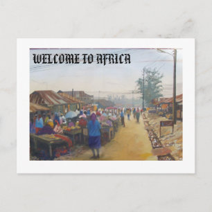 Dorfbewohner, WILLKOMMEN IN AFRIKA Postkarte