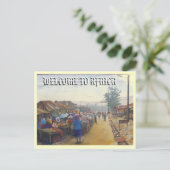 Dorfbewohner, WILLKOMMEN IN AFRIKA Postkarte (Stehend Vorderseite)