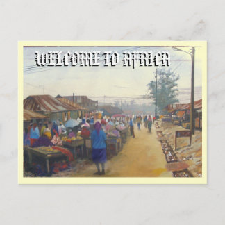 Dorfbewohner, WILLKOMMEN IN AFRIKA Postkarte