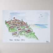 Dörfchen Cabris | Provence, Frankreich Poster (Vorne)