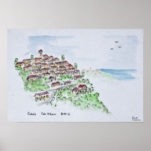 Dörfchen Cabris Provence, Frankreich Poster