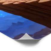 Dörfchen Gingerbrot und Mond | Art der AI Poster (Ecke)