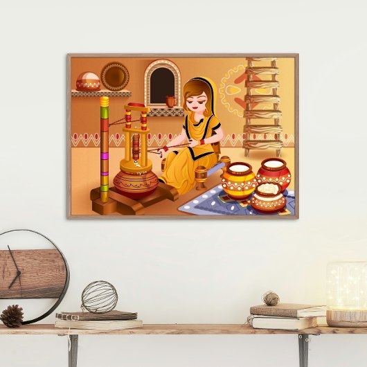 Dorffrauen knurren Butter mit Holzmadhani Poster