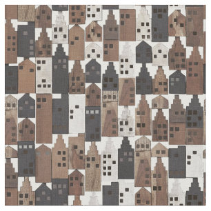 Dorfgewebe aus Holz Stoff