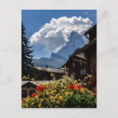 Dorfhäuser Matterhorn und Zermatt, Schweiz Postkarte (Vorderseite)