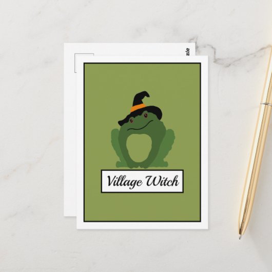 Dorfhexe, Toad Postkarte (Vorderseite/Rückseite Beispiel)