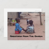 Dorfkinder Gambia Postkarte (Vorne/Hinten)