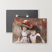 Dorfkinder in Sonnenhut von John Singer Sargent Button (Vorderseite/Rückseite)