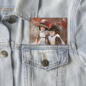 Dorfkinder in Sonnenhut von John Singer Sargent Button (Insitu)