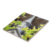 Dorfkirche mit dunklem Sturm hinter sich Fliese (Seite)