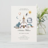 Dorfkirchengarten Taufe Einladung (Stehend Vorderseite)