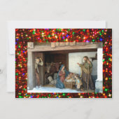 Dorfkrippe Feiertagskarte (Vorderseite)