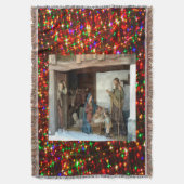 Dorfkrippe unter Canopy mehrfarbige Sterne Decke (Vorderseite Vertikal)