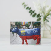 Dorfkuh Postkarte (Stehend Vorderseite)