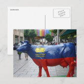 Dorfkuh Postkarte (Vorne/Hinten)