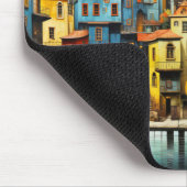 Dorflandschaft Abstrakte Kunst Mousepad (Ecke)