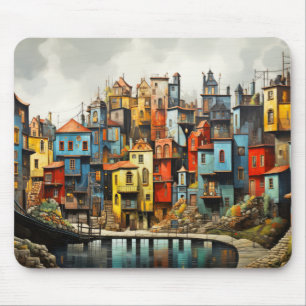 Dorflandschaft Abstrakte Kunst Mousepad