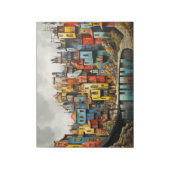 Dorflandschaft Abstrakte Kunst Notizblock (Rotiert)