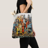 Dorflandschaft Abstrakte Kunst Tasche (Von Nahem)