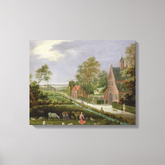 Dorflandschaft Leinwanddruck (Vorderseite)