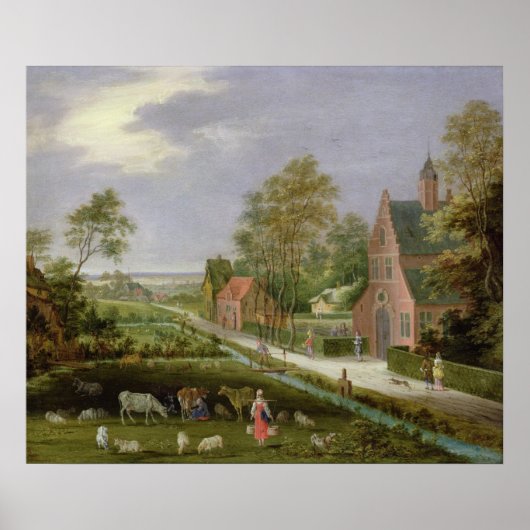 Dorflandschaft Poster (Vorne)