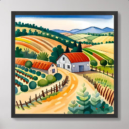 Dorfmalerei Mittelhof saubere Luft Poster