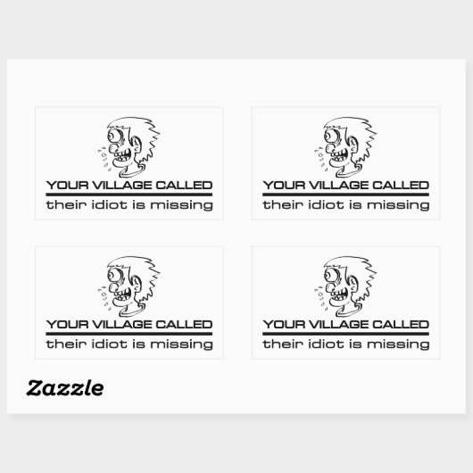 Dorfpfeiler Rechteckiger Aufkleber (Blatt)