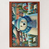 Dorfpolarbären und Weihnachtsbäume Puzzle (Vertikal)