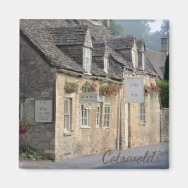 Dorfpub im Textmagneten der Cotswolds Magnet