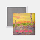 Dorfsonnenart Magnet (Vorderseite/Rückseite)