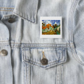 Dorfstraße in Auvers, Vincent van Gogh Button (Beispiel)