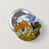 Dorfstraße in Auvers, Vincent van Gogh Button (Vorne & Hinten)