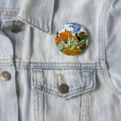 Dorfstraße in Auvers, Vincent van Gogh Button (Beispiel)