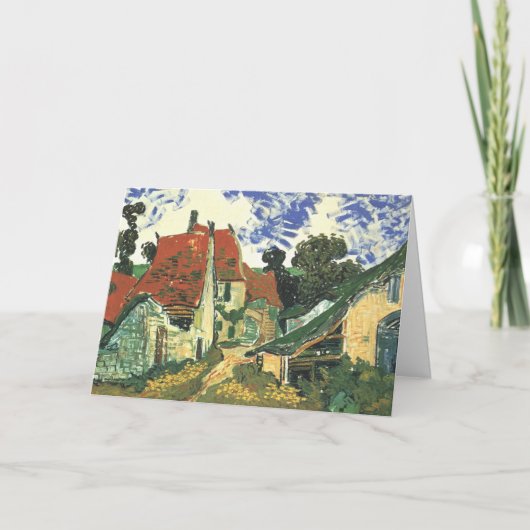Dorfstraße in Auvers von Vincent van Gogh Karte (Vorderseite)
