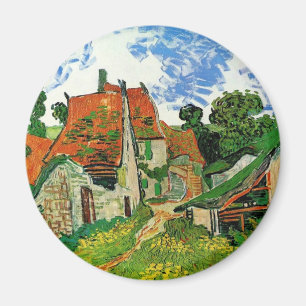 Dorfstraße in Auvers von Vincent Van Gogh Magnet
