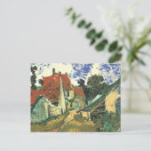 Dorfstraße in Auvers von Vincent van Gogh Postkarte (Stehend Vorderseite)