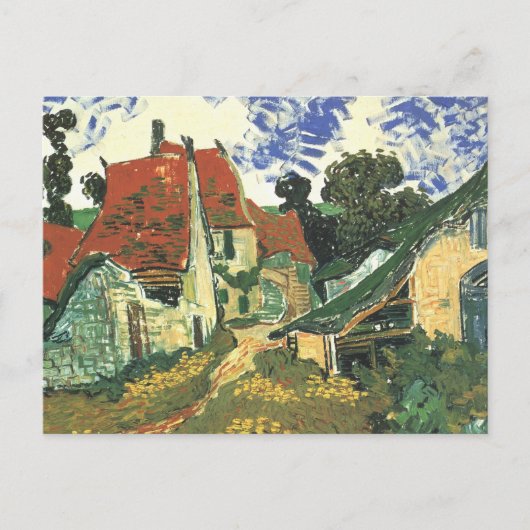 Dorfstraße in Auvers von Vincent van Gogh Postkarte (Vorderseite)
