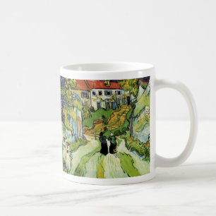 Dorfstraße und Treppen Auvers, Figuren Kaffeetasse