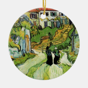Dorfstraße und Treppen Auvers, Figuren Keramikornament