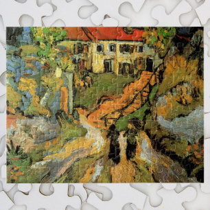 Dorfstraße und Treppen Auvers, Figuren Puzzle