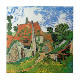 Dorfstraße von Vincent van Gogh Fliese