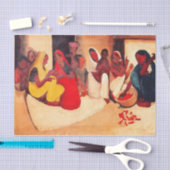 Dorfszene von Amrita Sher-Gil Seidenpapier (Handwerk)