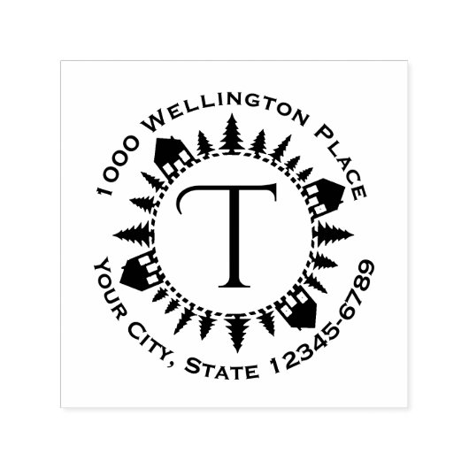 Dorfzirkel Monogramm Permastempel (Design)