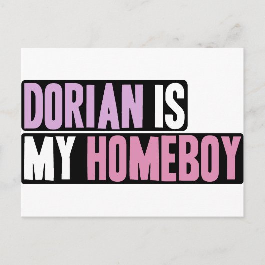 Dorian ist mein Heim Postkarte (Vorderseite)