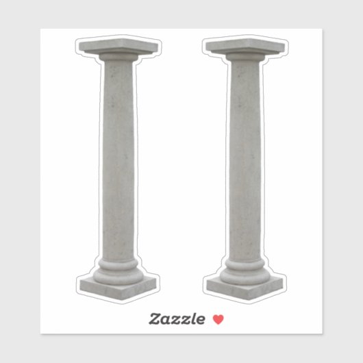 Doric Columns Sticker (Blatt)