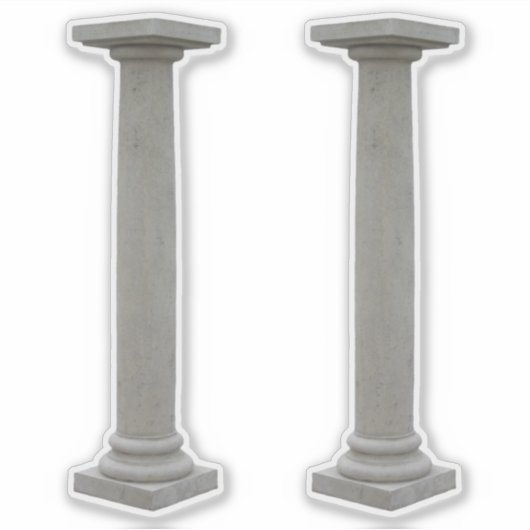 Doric Columns Sticker (Vorderseite)