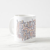 Doric Tasse mit Wort-Wolke (Vorderseite Links)