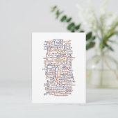 Doric Word Map Postkarte (Stehend Vorderseite)