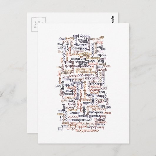 Doric Word Map Postkarte (Vorne/Hinten)