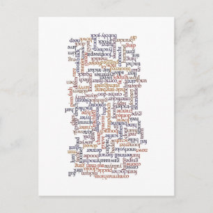 Doric Word Map Postkarte